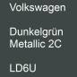 Preview: Volkswagen, Dunkelgrün Metallic 2C, LD6U.